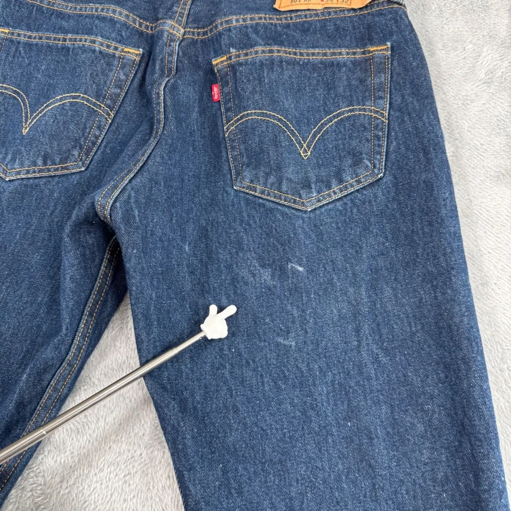 VTG Levi's Jeans Mens 34x32 Fit 32x29 501XX Button Fly Straight Leg Denim Y2K
